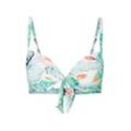 TOM TAILOR Damen Push-Up Bikinitop mit Print, weiß, Print, Gr. 36C