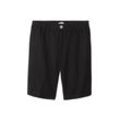 TOM TAILOR DENIM Herren Regular Shorts, schwarz, Uni, Gr. XS