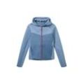 TOM TAILOR Damen Sweatjacke mit Kapuze, blau, Uni, Gr. M