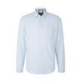 TOM TAILOR Herren Hemd mit Struktur, blau, Gr. XL