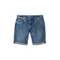 TOM TAILOR Herren Josh Jeansshorts, blau, Uni, Gr. 38