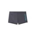 TOM TAILOR Herren Kurze Badeshorts, grau, Uni, Gr. 8