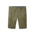 TOM TAILOR Herren Plus Size - Overknee Shorts, grün, Uni, Gr. 42