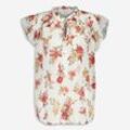 Mehrfarbige Bluse mit Blumenmuster