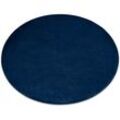 Moderner Waschteppich posh Kreis Shaggy, plüschig, dick Antirutsch dunkelblau blue rund 80 cm