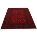 Orientteppich WOVEN ARTS "Afghan Akhche Bokhara" Teppiche Gr. B: 100 cm 1 St., 8 mm, L: 150 cm, rot reine Schurwolle für ein warmes Raumklima, handgearbeitet