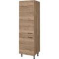 Hochschrank NOBILIA ""Structura", Ausrichtung wählbar, mit zwei Türen, vormontiert", braun (front und korpus: eiche havanna nachbildung), B:60cm H:216,6cm T:58,3cm, Schränke, Breite/Höhe: 60/216,6 cm