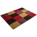 Teppich MORGENLAND "Patchwork Teppich - Weys - rechteckig", gold, B:200cm H:6mm L:300cm, Viskose, Teppiche, Sehr weicher Flor