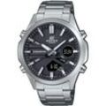 Chronograph CASIO EDIFICE, silber (edelstahlfarben, schwarz), Armbanduhren, Herren, Quarzuhr, Armbanduhr, Herrenuhr, Edelstahlarmband, analog, digital