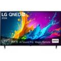 LG QNED-Fernseher, E (A-G), Fernseher, schwarz, 55