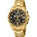 Chronograph ROBERTO CAVALLI "Uomo Sport III", gold (goldfarben, schwarz), Armbanduhren, Herren Quarzuhr, Armbanduhr, Herrenuhr, Edelstahlarmband, analog, Tag