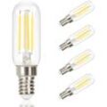 4er pack led Glühbirne E14 Vintage Lampe - T25 Warmweiss Filament Leuchtmittel Edison Glühlampe 2700K 4W Warmweiß Retro Birne Glas Antike