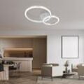 Globo Lighting - Deckenleuchte Designleuchte Deckenlampe Wohnzimmerlampe Rundleuchte Innenleuchte Schlafzimmer, Kreisoptik opal weiß, 1x led 18 Watt