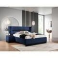 Polsterbett Doppelbett Set.2 hamilton 120x200cm Stoff Magic Velvet Dunkelblau