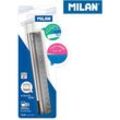 Milan - E3/64109 Blister Goma + Regla Metalico 15Cm