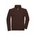 Sweat-Jacke Herren JN870 Gr. l brown/stone - James&nicholson