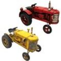 Traktor 2 Einheiten Vintage Metall mehrfarbig Spielzeugauto Bauernhof Geschenk Kinder