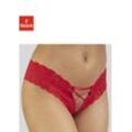 PETITE FLEUR GOLD Panty-Ouvert schwarz+rot Gr. 32/34 für Damen