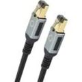 Oehlbach D1C13354 RJ45 Netzwerkkabel, Patchkabel CAT 8.1 3.00 m Schwarz, Gold 1 St.