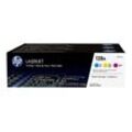 HP Original 128A Toner Tri-Pack cyan, magenta, gelb 1.300 Seiten (CF371AM)