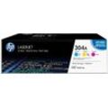 HP Original 304A Toner Tri-Pack cyan, magenta, gelb 2.800 Seiten (CF372AM)