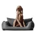 Tierlando NEMO Hundebett Hundesofa S M L Hundekorb Katzenbett 65 80 100cm grau/ grau 1 m, 25 cm, 80 cm