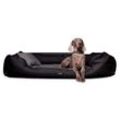 Tierlando ® Orthopädisches Hundebett NESTOR | Starkes Oxford 2000D DUO | Extra Robust Schwarz graphit schwarz 90 cm, 22 cm, 75 cm