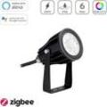 MiBOXER 6W 230V RGB+CCT LED Gartenstrahler Zigbee 3.0 Gartenleuchte mit Erdspieß...