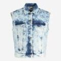 Blaue Jeans-Weste mit Waschung