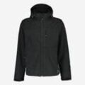 Schwarze Outdoor-Jacke mit Kapuze