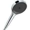 Handbrause HANSGROHE "Rainfinity", silber (chrom), B:13cm H:24,9cm T:2,8cm, Duschköpfe, 13cm, 3 Strahlarten wassersparend