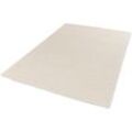 Teppich "Pure 6317-243", beige (creme), B:133cm H:22mm L:190cm, Kunstfaser, SCHÖNER WOHNEN-KOLLEKTION, Teppiche, Kurzflor, Hoch Tief Struktur, Wohnzimmer, Schöner Wohnen Kollektion