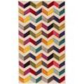 Teppich FLAIR RUGS "Bolero", bunt (multi), B:200cm H:10mm L:290cm, Kunstfaser, Teppiche, fußbodenheizungsgeeignet, geometrisches Muster, Zickzack