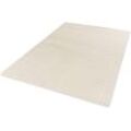 Teppich "Pure 6317-242", beige (creme), B:133cm H:22mm L:190cm, Kunstfaser, SCHÖNER WOHNEN-KOLLEKTION, Teppiche, Kurzflor, Hoch Tief Struktur, Wohnzimmer, Schöner Wohnen Kollektion