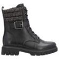 Winterstiefelette REMONTE Gr. 38, schwarz Damen Schuhe Blockabsatz, Winterboots, Schnürboots mit Innenreißverschluss