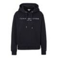 Kapuzensweatshirt TOMMY HILFIGER "MDRN REG CORP LOGO HOODIE" Gr. L (40), blau (desert sky) Damen Sweatshirts mit gesticktem Logo-Schriftzug