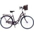 Cityrad HAWK BIKES "City Classic Joy Bordeaux" Gr. 48, rot (bordeaux), Fahrräder, 48cm, 28 Zoll (71,12cm) für Damen und Herren