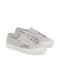 Sneaker SUPERGA "2750 MACRAME" Gr. 40, grau (silbergrau), Textil, Schuhe, mit transparenter Spitze