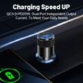 Memkey - 38 w Zigarettenanzünder, usb c Autoladegerät PD20 w Schnellladung, usb a QC3.0 3,1 a für iPhone 14/13/12/11/X/XS, Samsung S21/S20/S10/S9/S8,