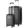 2er Kofferset Koffer tsa Schloss m und xl Reisekoffer Handgepäck Trolley Case schwarz - Monzana