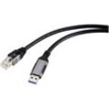 Usb, Netzwerk Adapterkabel [1x usb 3.2 Gen 1 Stecker a (usb 3.0) - 1x RJ45-Stecker] 1.80 - Renkforce