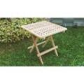 Teak Beistelltisch Natur Klapptisch Holztisch Gartentisch Balkontisch Terrassentisch Campingtisch Bistrotisch Partytisch Kaffeetisch Tisch Gartenmöbel