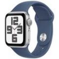 Apple Watch SE 40 mm Aluminium (GPS) Sportarmband S/M denim, silber