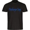 multifanshop Herren T-Shirt - Duisburg - Duisburger Jung - Druck blau - Männer