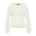 Rundhals-Pullover Inkadoro weiss