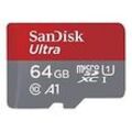 SanDisk Ultra - Flash-Speicherkarte (microSDXC-an-SD-Adapter inbegriffen) - 64 GB - A1 / UHS-I U1 / Class10 - microSDXC UHS-I