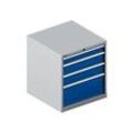 Schäfer Shop Select Schubladenschrank 36-36, 4 Schübe, bis 75 kg, B 717 x T 725 x H 800 mm, weißalu/enzianblau