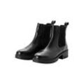 Chelsea-Boots mit stark profilierter Sohle, aus Leder, schwarz, Gr.42