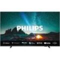 F (A bis G) PHILIPS LED-Fernseher Fernseher Gr. 75, grau (anthrazit)