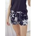 LASCANA Schlafshorts mehrfarbig Gr. 32/34 für Damen. Mit Allover-Druck, Samtband. Bequem. Nachhaltig.